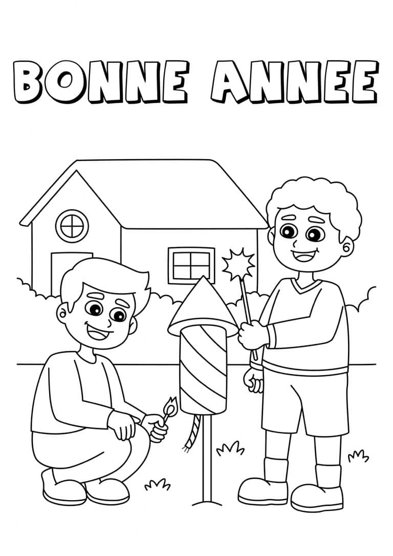 bonne annee5 - dessin gratuit &agrave; imprimer