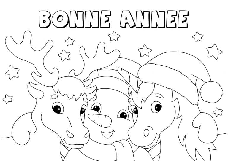 bonne annee8 - dessin gratuit &agrave; imprimer