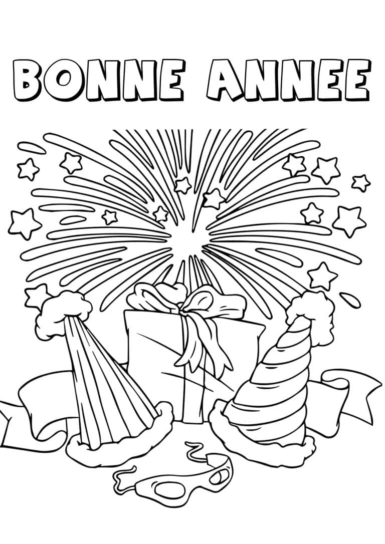 bonne annee9 - dessin gratuit &agrave; imprimer
