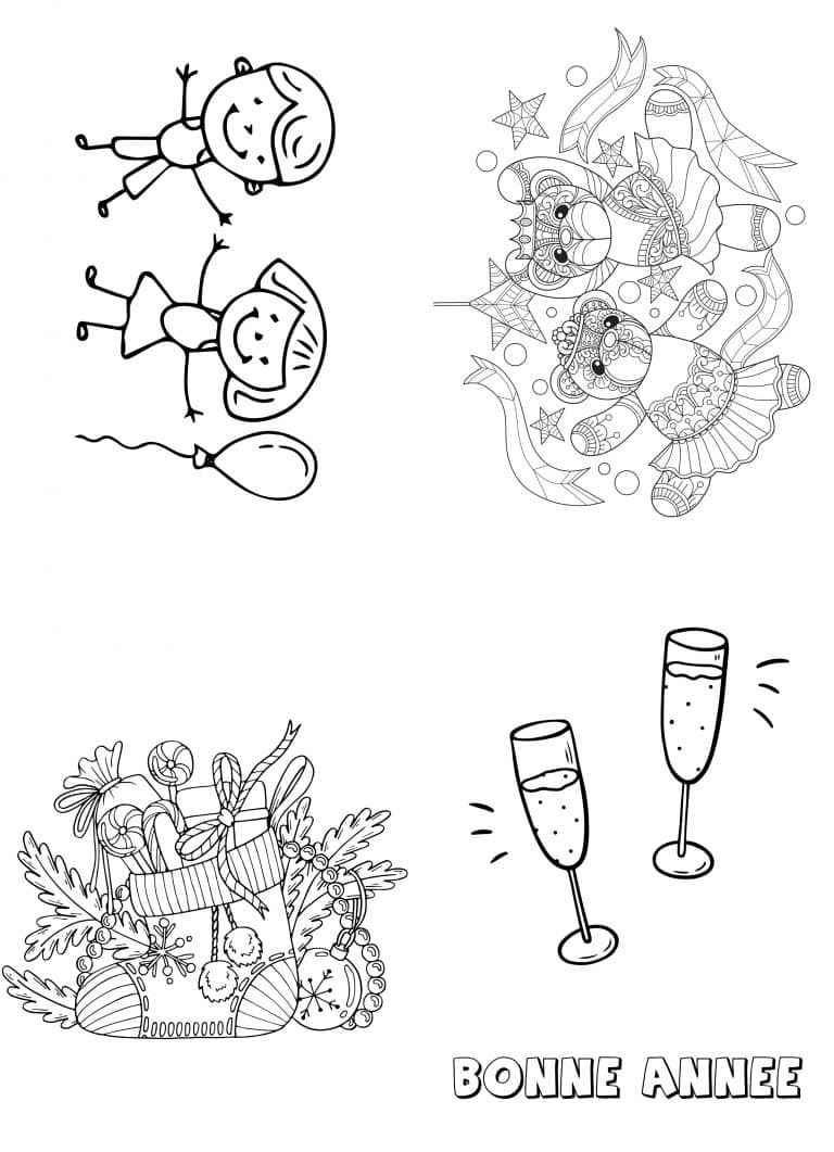 carte bonne annee1 à imprimer carte bonne annee1 - dessin gratuit à imprimer