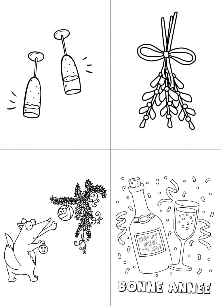 carte bonne annee10 à imprimer carte bonne annee10 - dessin gratuit à imprimer