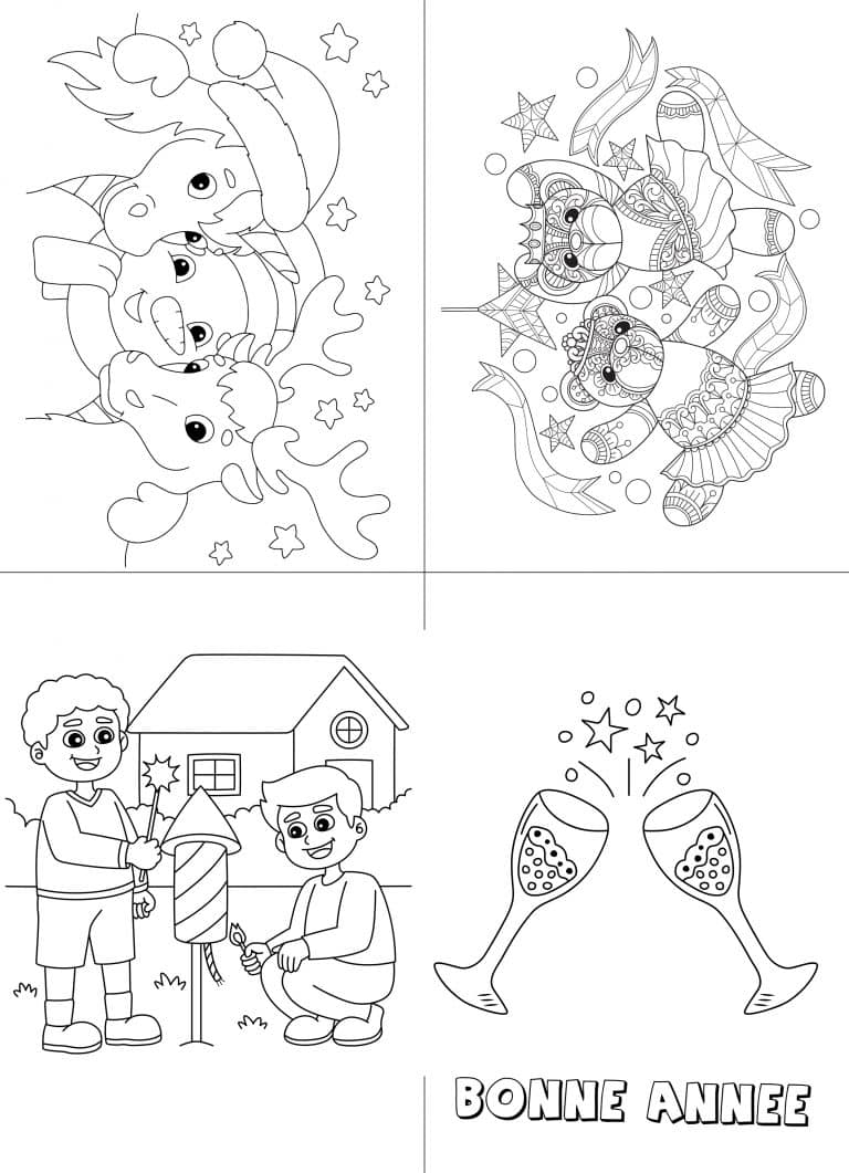 carte bonne annee12 à imprimer carte bonne annee12 - dessin gratuit à imprimer