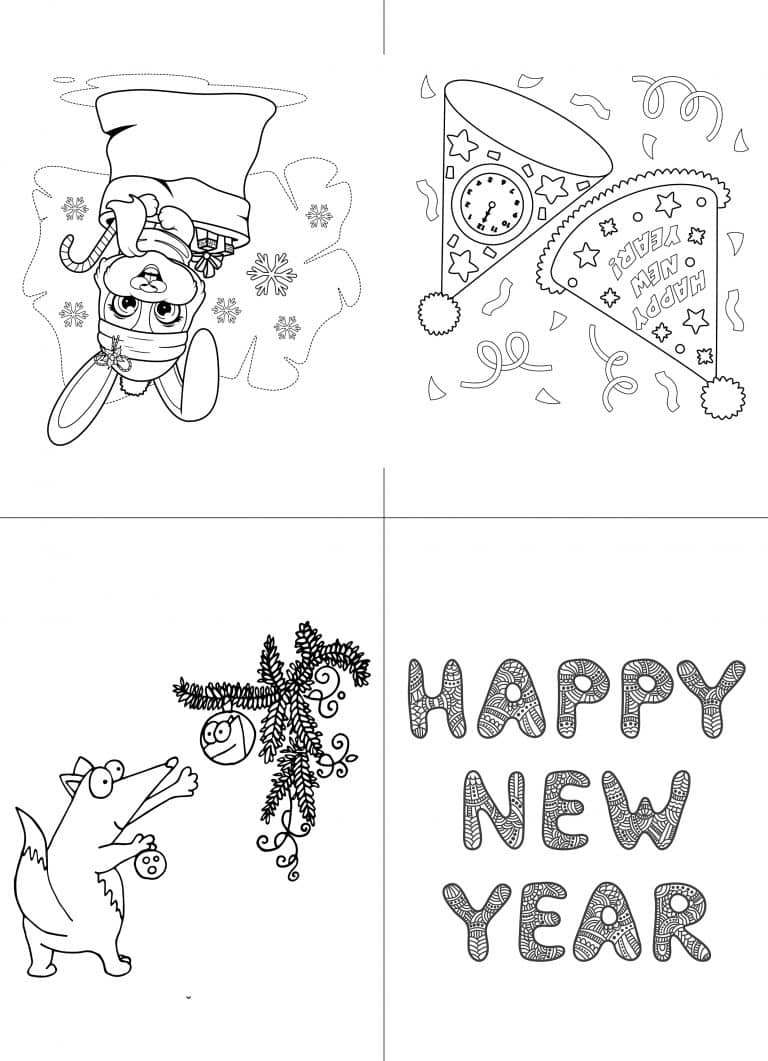 carte bonne annee14 à imprimer carte bonne annee14 - dessin gratuit à imprimer