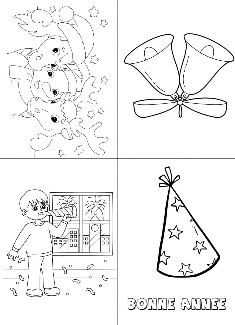 carte bonne annee2 à imprimer carte bonne annee2 - dessin gratuit à imprimer