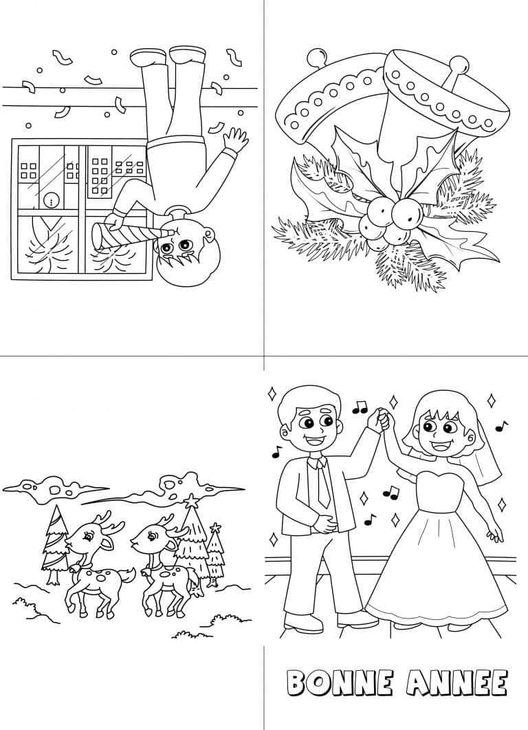 carte bonne annee3 à imprimer carte bonne annee3 - dessin gratuit à imprimer