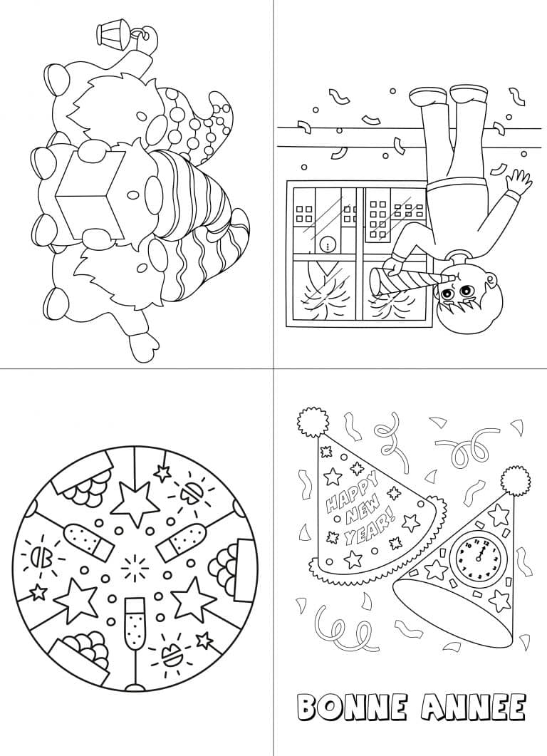 carte bonne annee6 à imprimer carte bonne annee6 - dessin gratuit à imprimer
