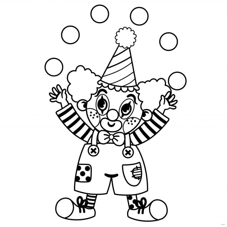 coloriage clown 17 à imprimer coloriage clown 17 - dessin gratuit à imprimer
