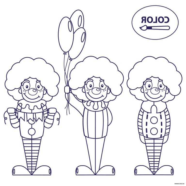 coloriage clown 5 à imprimer coloriage clown 5 - dessin gratuit à imprimer