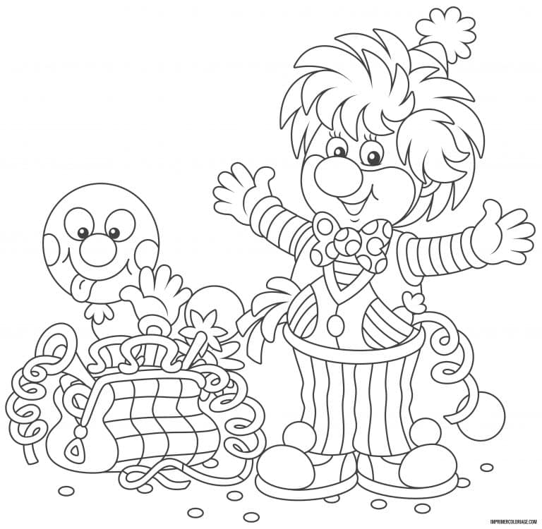 coloriage clown 8 à imprimer coloriage clown 8 - dessin gratuit à imprimer