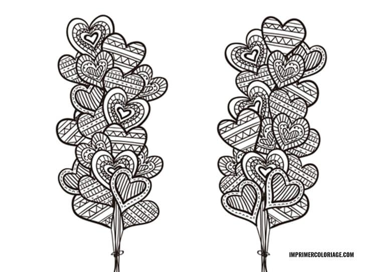Coloriage St Valentin Adulte &agrave; imprimer coeur | Mandala