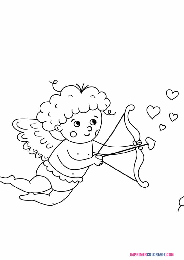 Coloriage cupidon St Valentin Coloriage cupidon St Valentin | A imprimer