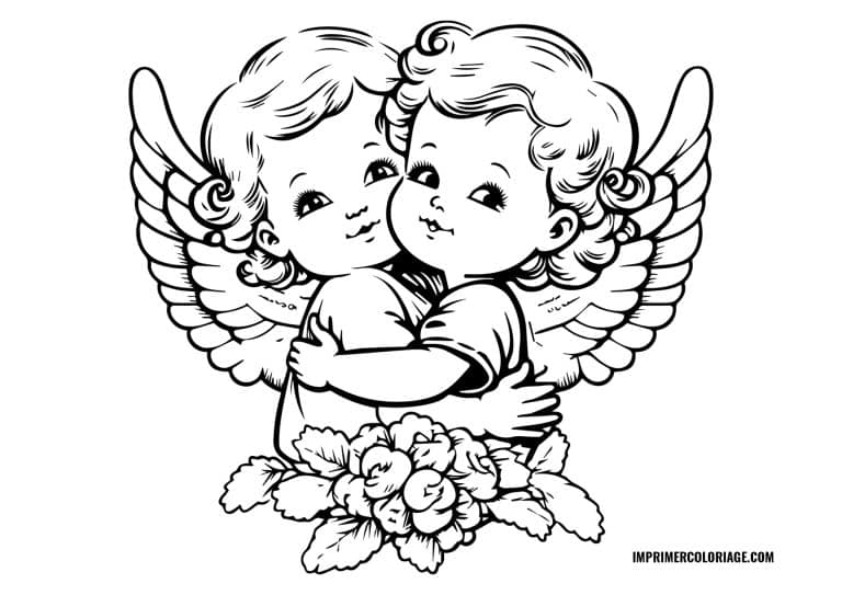 Coloriage cupidon St Valentin Coloriage cupidon St Valentin | A imprimer