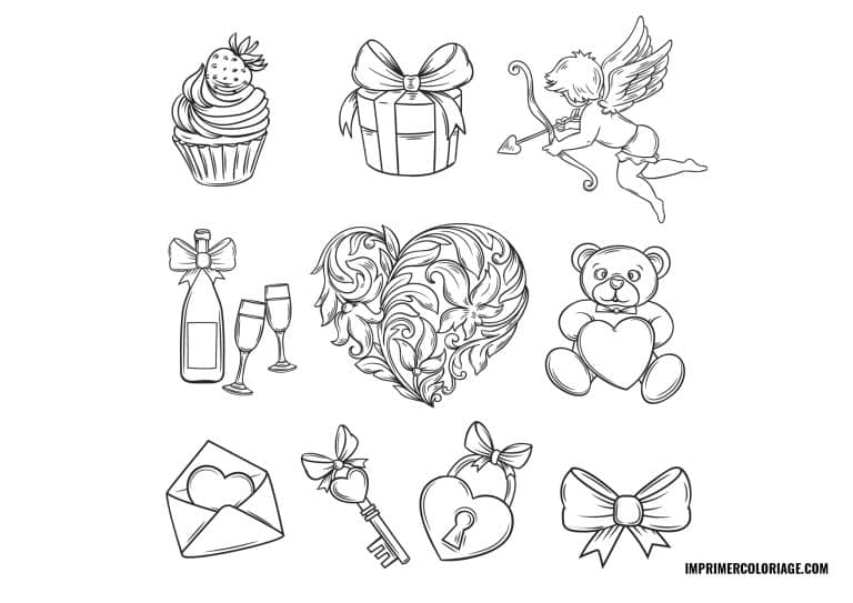Coloriage cupidon St Valentin Coloriage cupidon St Valentin | A imprimer