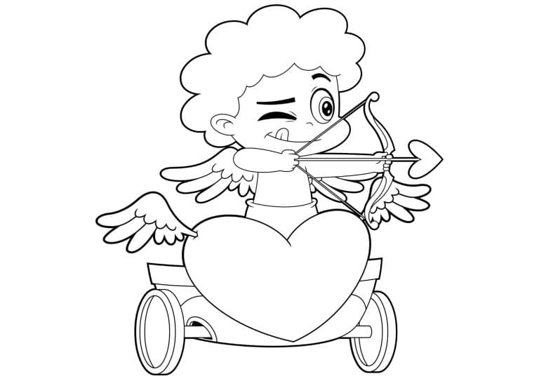 Coloriage cupidon St Valentin Coloriage cupidon St Valentin | A imprimer