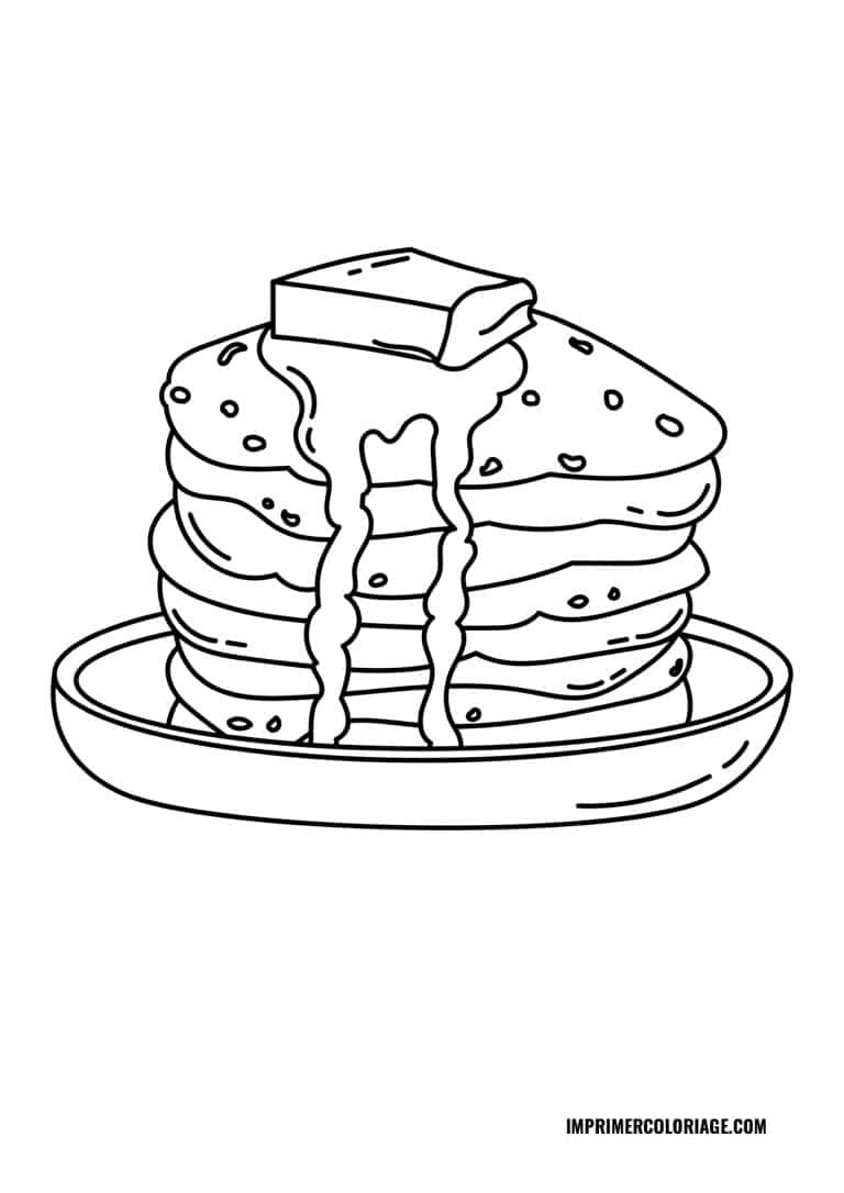 Coloriage de cr&ecirc;pes &amp; Chandeleur &agrave; imprimer