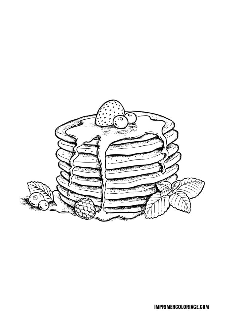 Coloriage de cr&ecirc;pes &amp; Chandeleur &agrave; imprimer