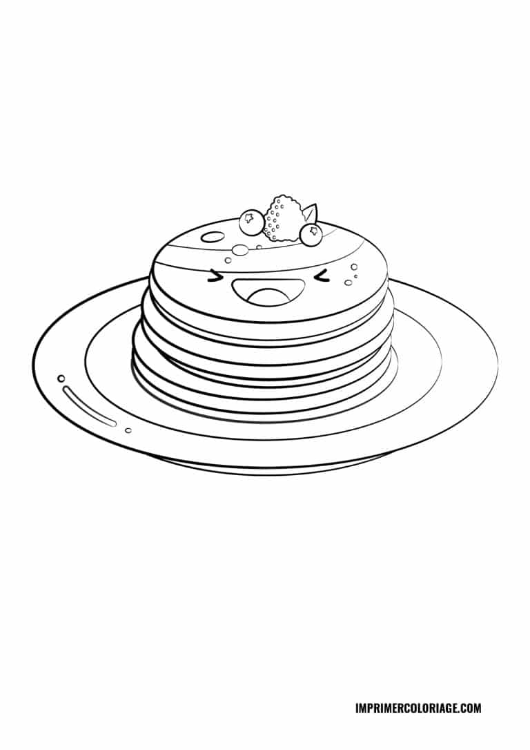 Coloriage de cr&ecirc;pes &amp; Chandeleur &agrave; imprimer