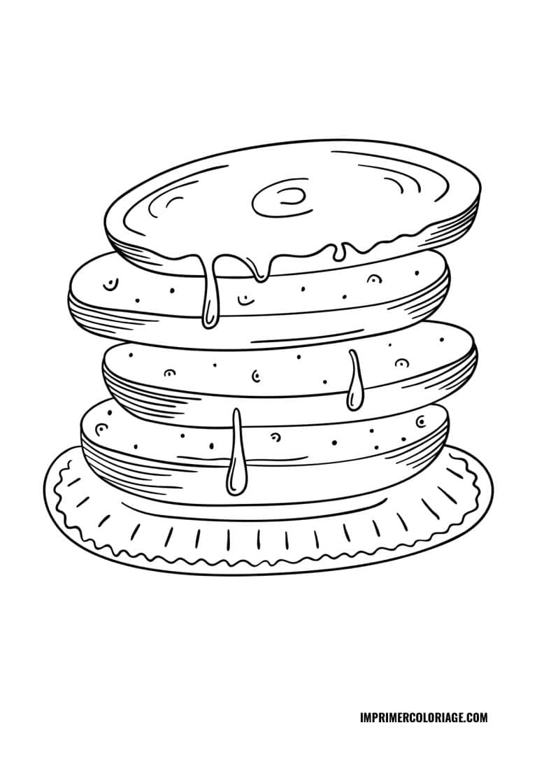 Coloriage de cr&ecirc;pes &amp; Chandeleur &agrave; imprimer