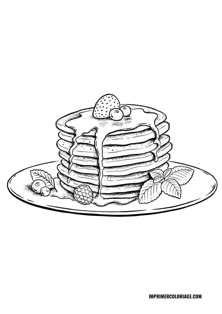 Coloriage de cr&ecirc;pes &amp; Chandeleur &agrave; imprimer