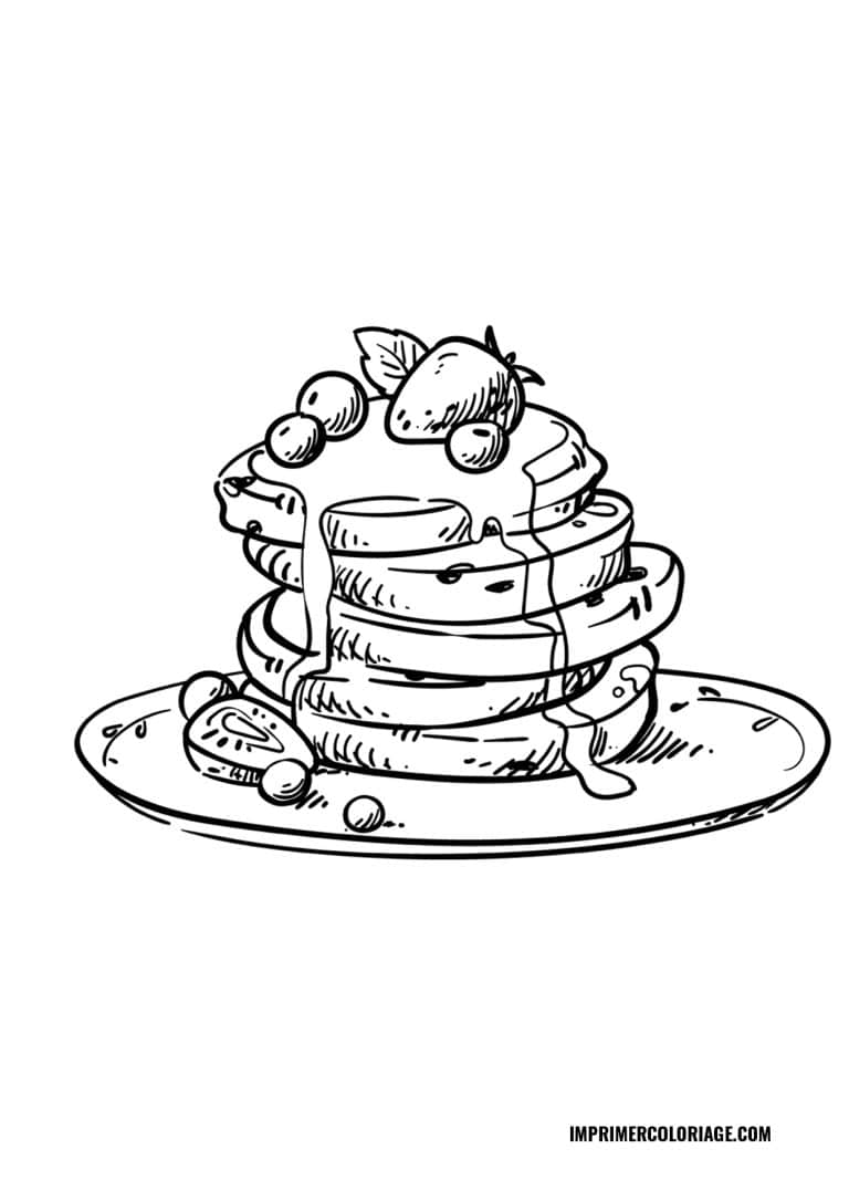 Coloriage de cr&ecirc;pes &amp; Chandeleur &agrave; imprimer