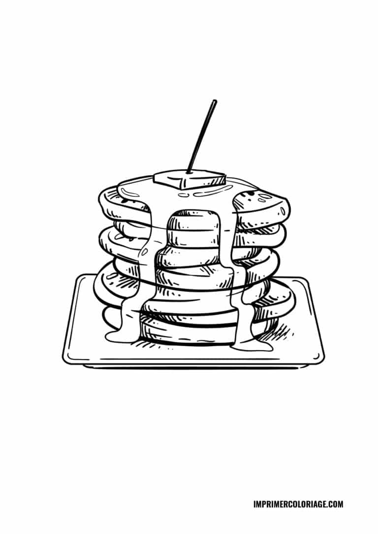 Coloriage de cr&ecirc;pes &amp; Chandeleur &agrave; imprimer