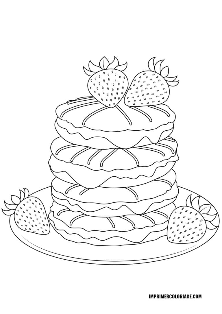Coloriage de cr&ecirc;pes &amp; Chandeleur &agrave; imprimer