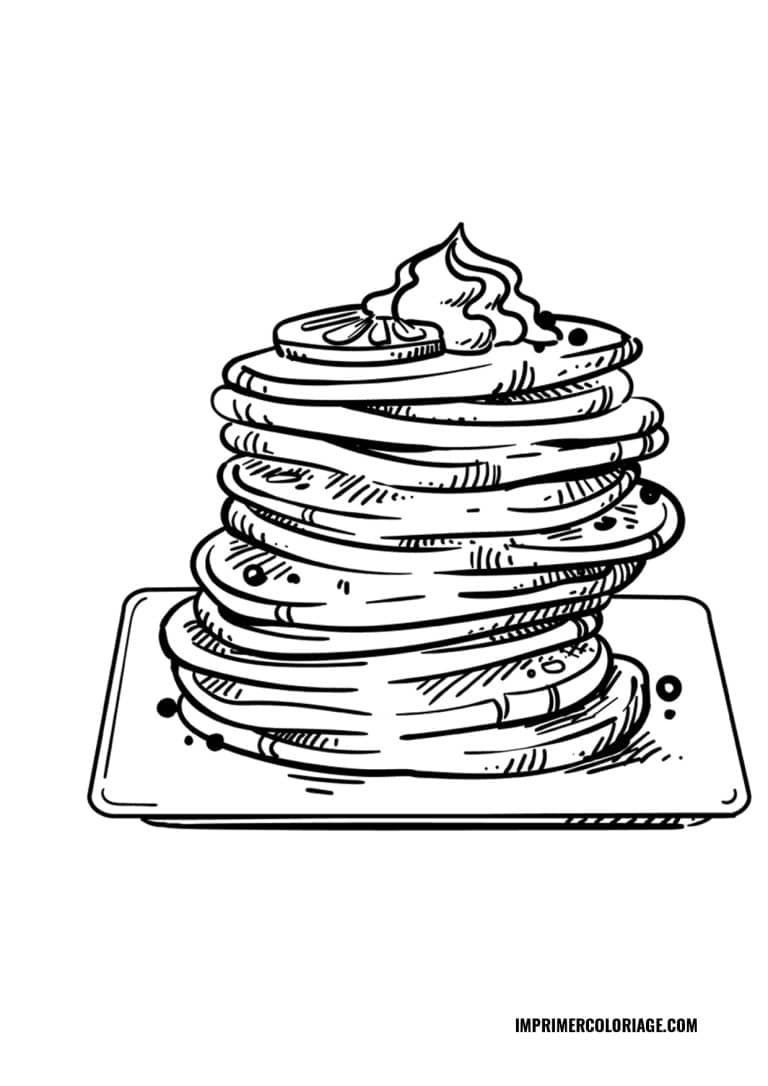Coloriage de cr&ecirc;pes &amp; Chandeleur &agrave; imprimer