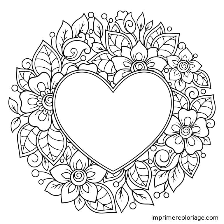Coloriage Coeur à imprimer Coloriage Coeur | Coloriage St Valentin