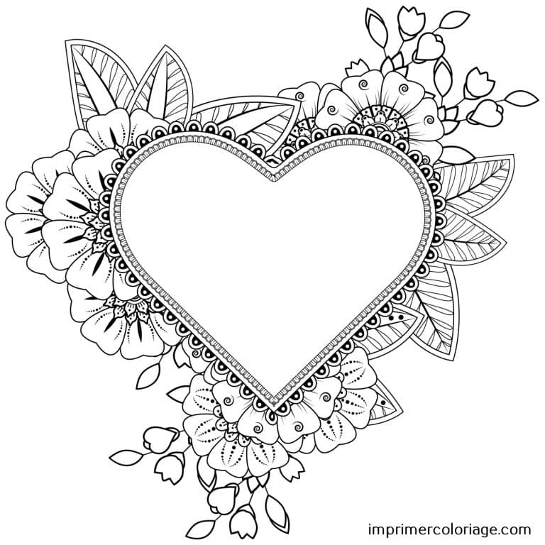 Coloriage Coeur facile Coloriage Coeur | Coloriage St Valentin