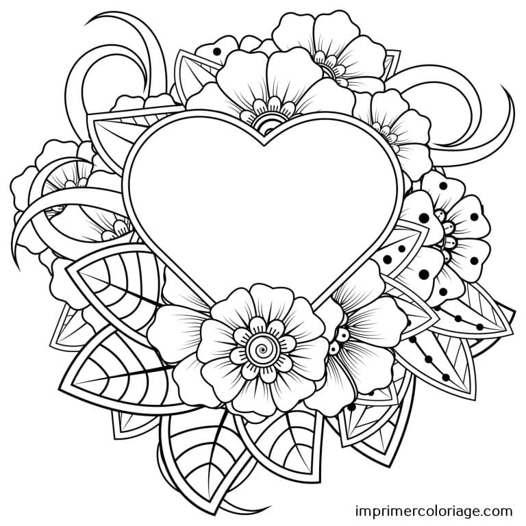 Coloriage Coeur Joli Coloriage Coeur | Coloriage St Valentin