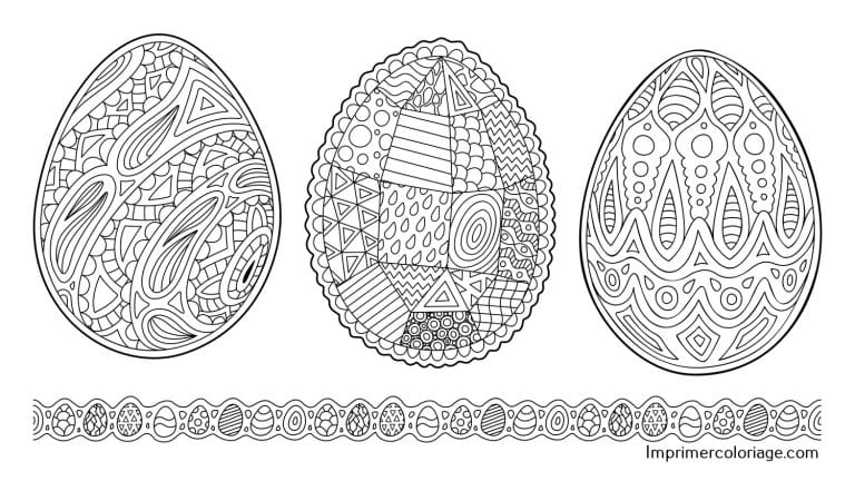 Coloriage P&acirc;ques Mandala Moyen | Dessin gratuit &agrave; imprimer