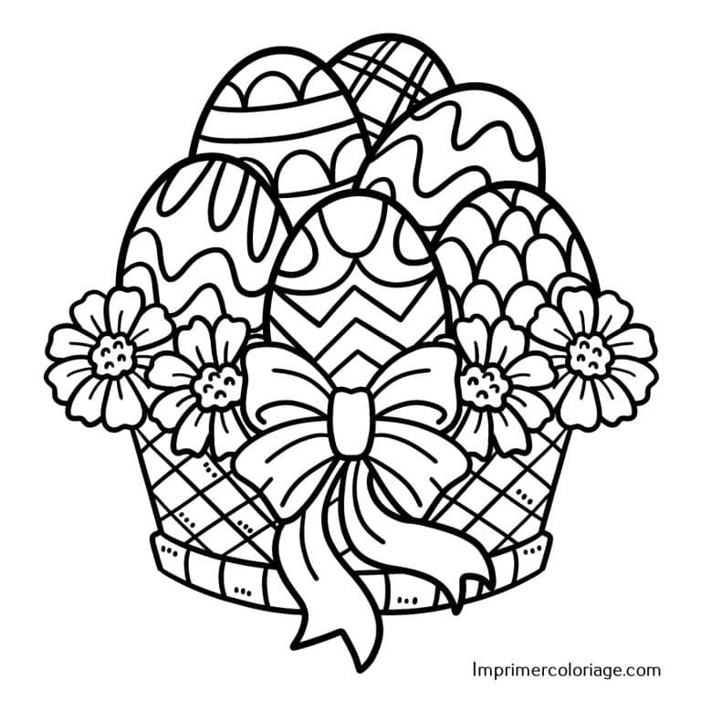 Coloriage P&acirc;ques Mandala sc&egrave;ne | Dessin gratuit &agrave; imprimer