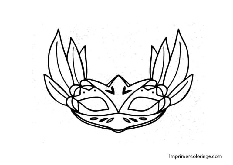 Masque facile de carnaval &agrave; imprimer et colorier
