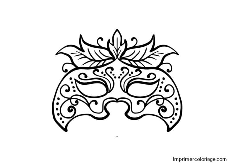 Masque maternelle de carnaval &agrave; imprimer et colorier