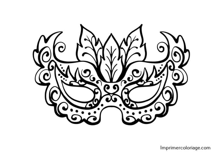 Masque de carnaval &agrave; imprimer et colorier cochon
