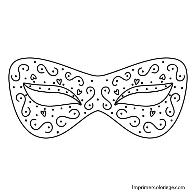Masque de carnaval arlequin &agrave; imprimer et colorier