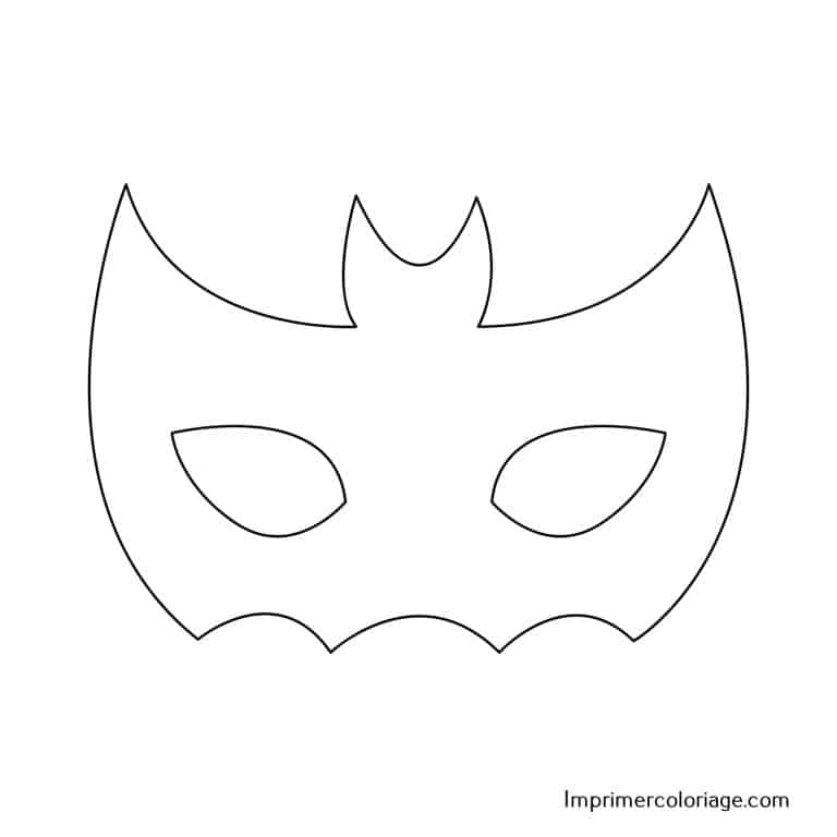 Masque de carnaval batman &agrave; imprimer et colorier