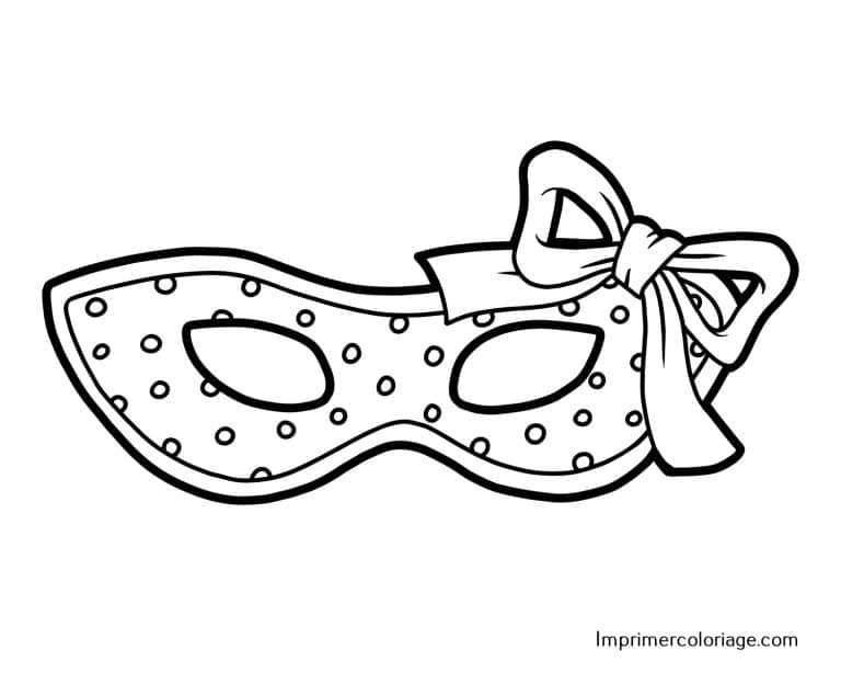 Masque de carnaval et mardi gras &agrave; imprimer et colorier