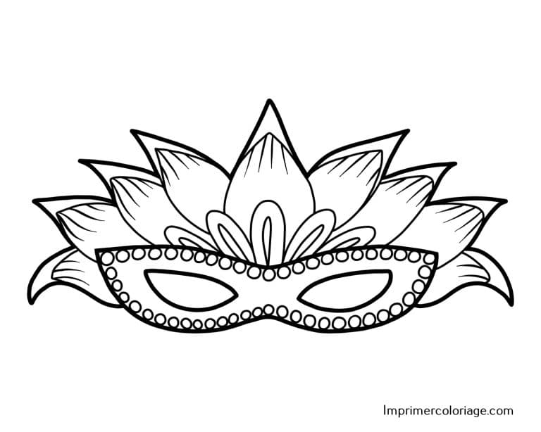 Masque de mardi gras &agrave; imprimer et colorier