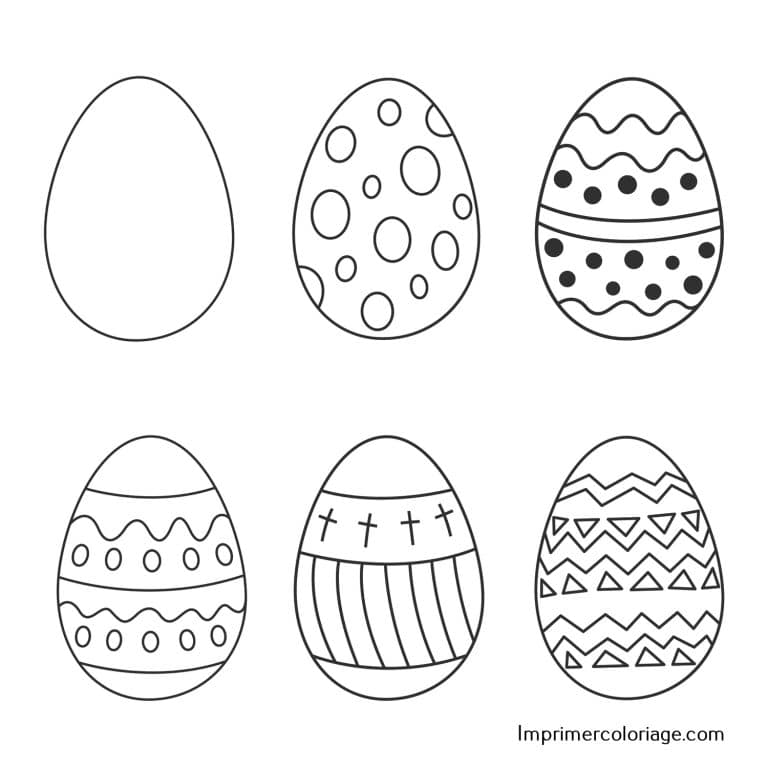 Coloriage Oeuf de P&acirc;ques &agrave; imprimer gratuitement pour Grande section maternelle