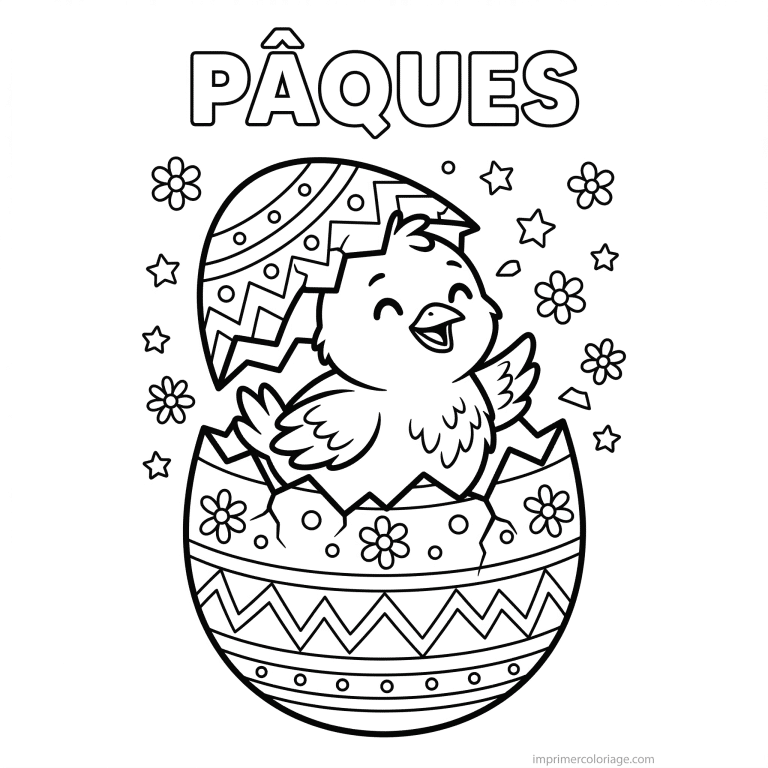 coloriage paques poussin sort oeuf eclate à imprimer coloriage paques poussin sort oeuf eclate - dessin gratuit à imprimer