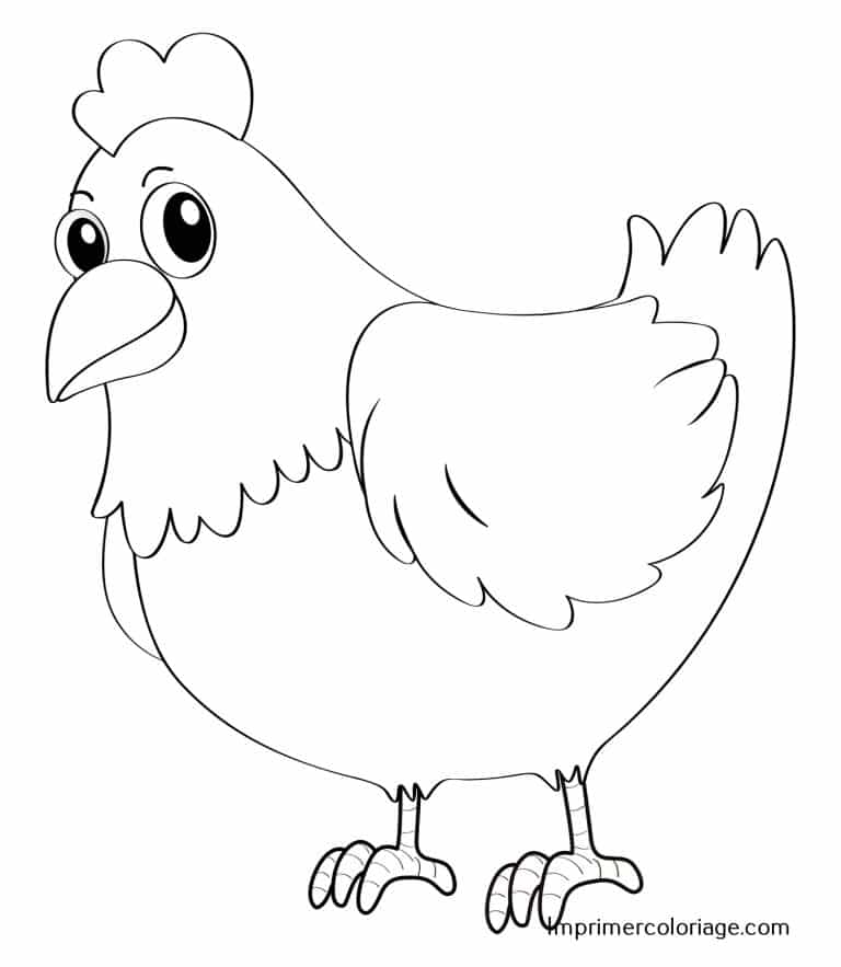 Coloriage de poule de P&acirc;ques MS | A imprimer gratuitement