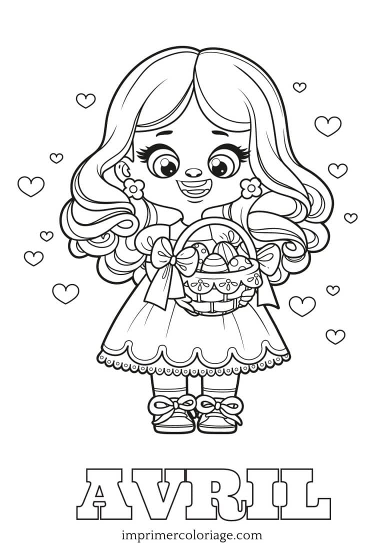 Coloriage oeuf paques avril Coloriage oeuf paques avril gratuit à imprimer
