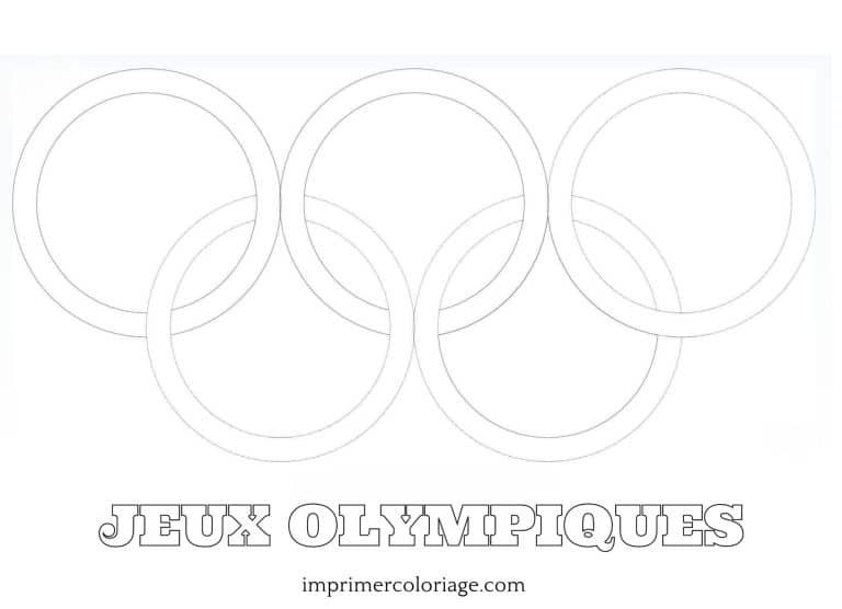 coloriage anneau olympique à imprimer coloriage anneau olympique à imprimer pour les enfants