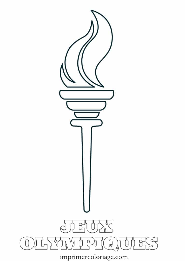 Coloriage flamme olympique éducatif à imprimer Coloriage flamme olympique pour apprendre sur les Jeux Olympiques à imprimer