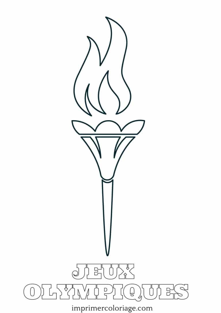 Coloriage flamme olympique pour relaxation à imprimer Coloriage flamme olympique zen pour relaxation adulte à imprimer