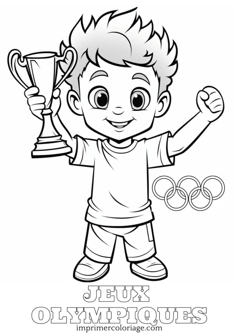 Coloriage sport olympique : champion Coloriage sport olympique : champion à imprimer