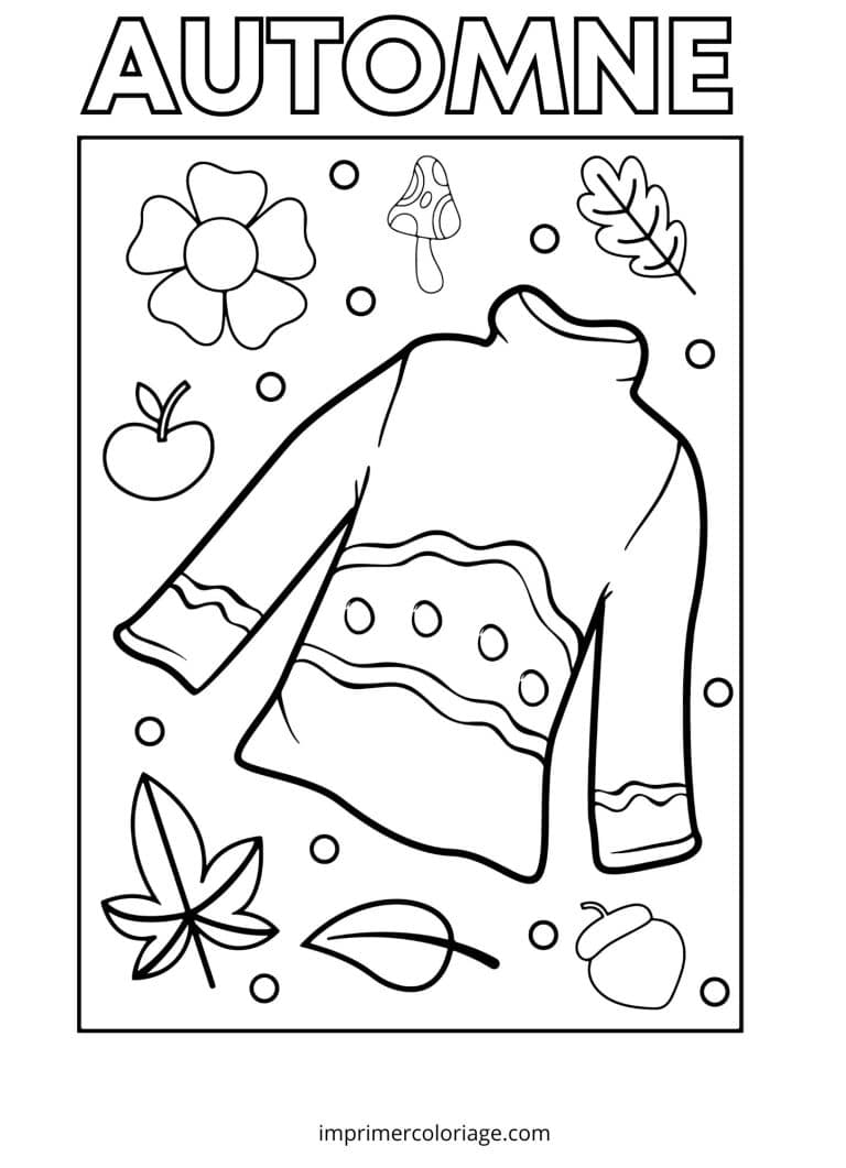 Coloriage automne (17) - dessin gratuit &agrave; imprimer