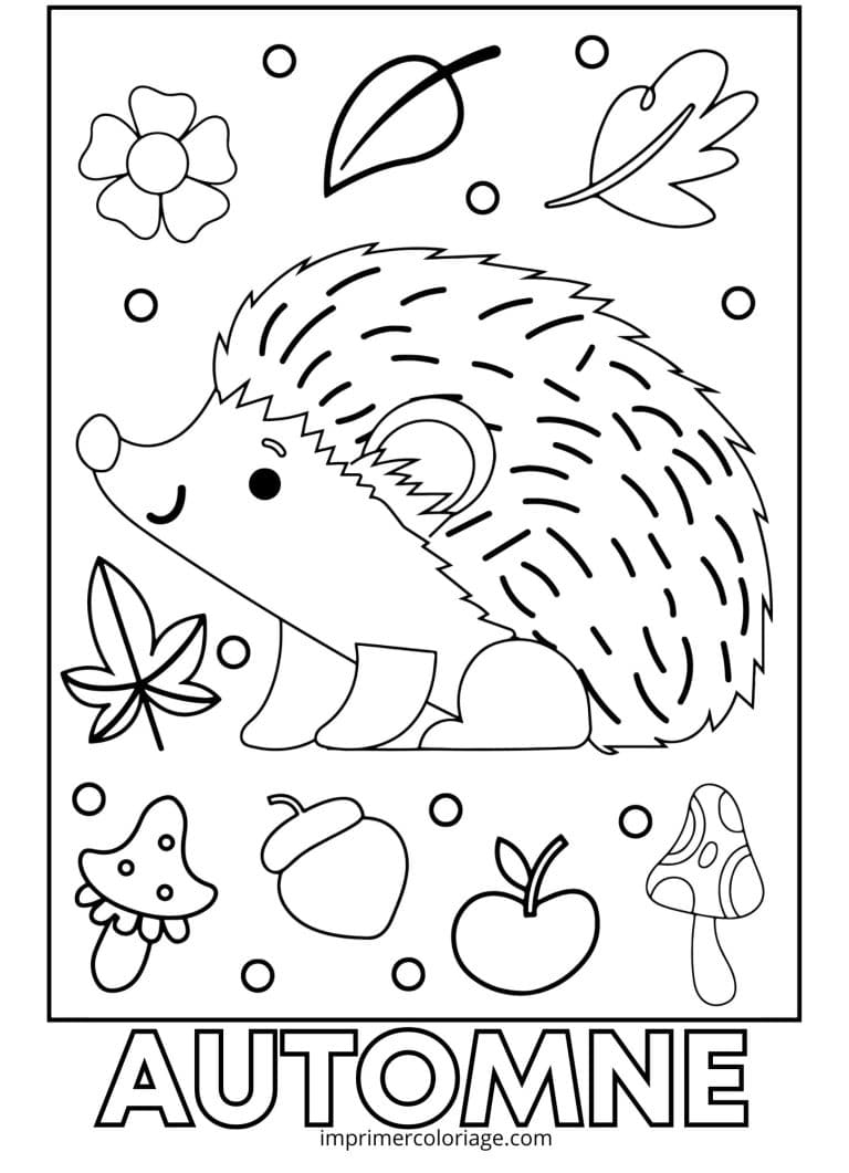 Coloriage automne (19) - dessin gratuit &agrave; imprimer
