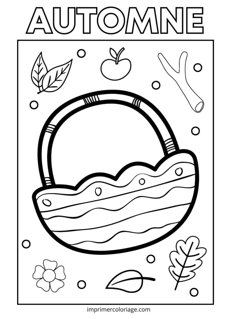 Coloriage automne (22) - dessin gratuit &agrave; imprimer